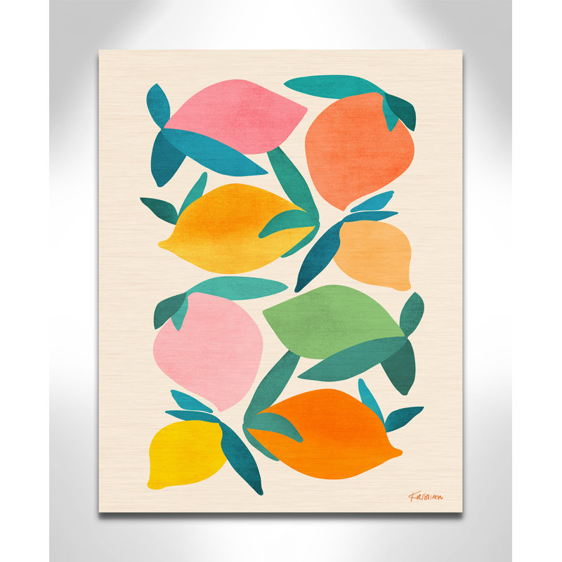 Imprimé «Wild Mango» par Gallagher, Sans cadre, L 22 po x H 28 po, Toile tendue