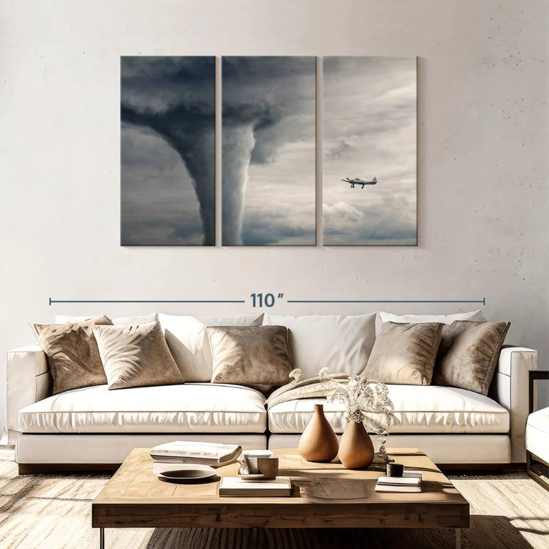Alvord la tempête, H 48 po x l 74 po