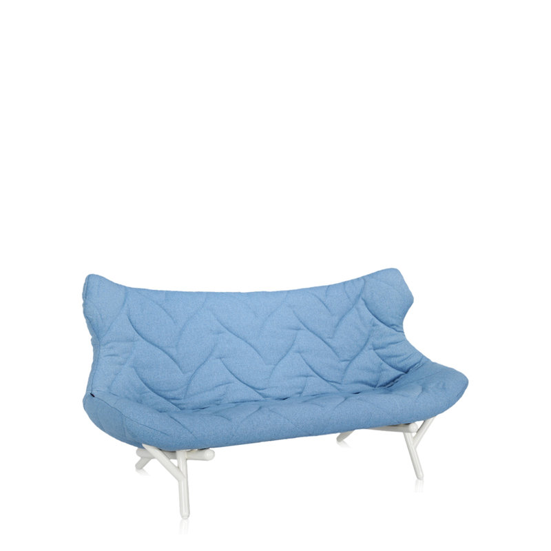Foliage Loveseat, White, Taupe Velvet