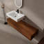 Meuble-lavabo mural de 60 po avec lavabo en résine, tiroirs à fermeture en douceur et conception flottante-568437869