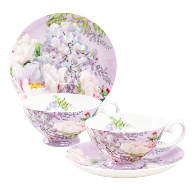 Bone China Teacup and Saucer