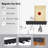 Keychain Wall Mount, Magnetic Key Hook And Mail Organizing Tray, Black