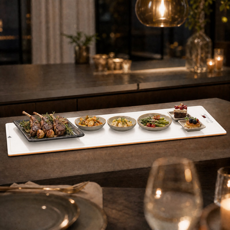 Très grand plateau chauffant électrique, chauffe-plats à température réglable et chauffe-plats pour fêtes, restaurants et événements