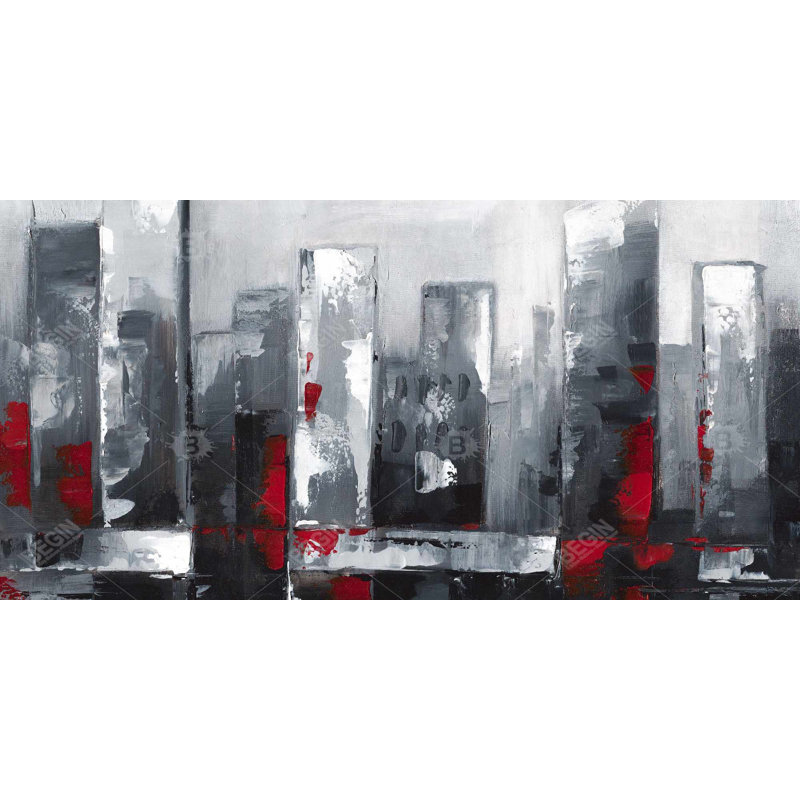 Abstract cityscape - 15.75"x31.50" Desk mat