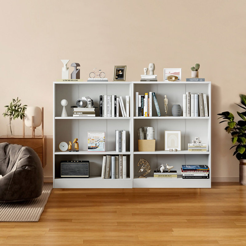 Bibliothèque standard Jalacia, Grand blanc, (3 tablettes) H 42 po x l 31 po x P 11 po