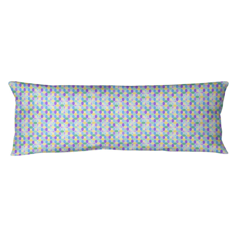 Coussin lombaire en vitrail, Bourre en polyester, Pastel