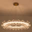 Lustre à bulles Modern Farmhouse avec anneau en cristal, luminaire suspendu à DEL réglable de 45 watts, hauteur réglable, homologué ETL-1369794804