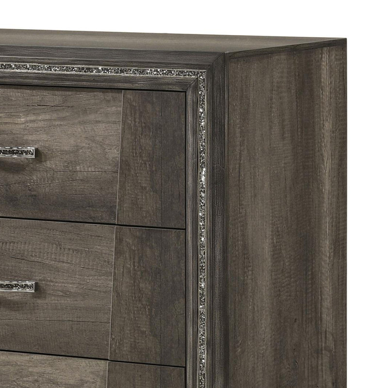 Commode 6 tiroirs grise