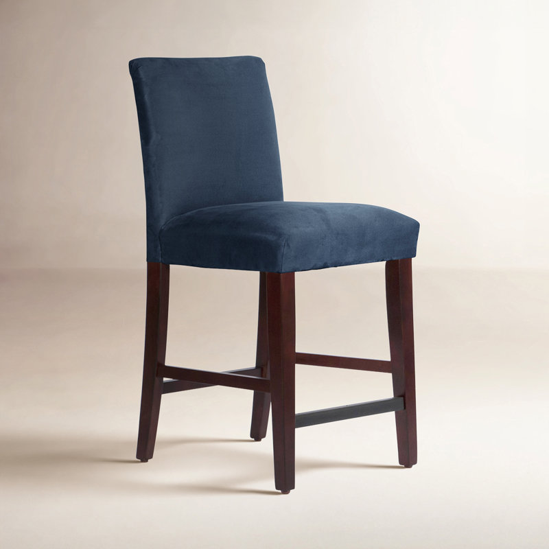 Sylva Counter & Bar Stool, Counter Stool (26” Seat Height), Espresso, Frolic Navy