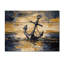 Coastal Anchor Into The Ocean - Art mural en bois nautique sur bois de pin naturel-2059193270