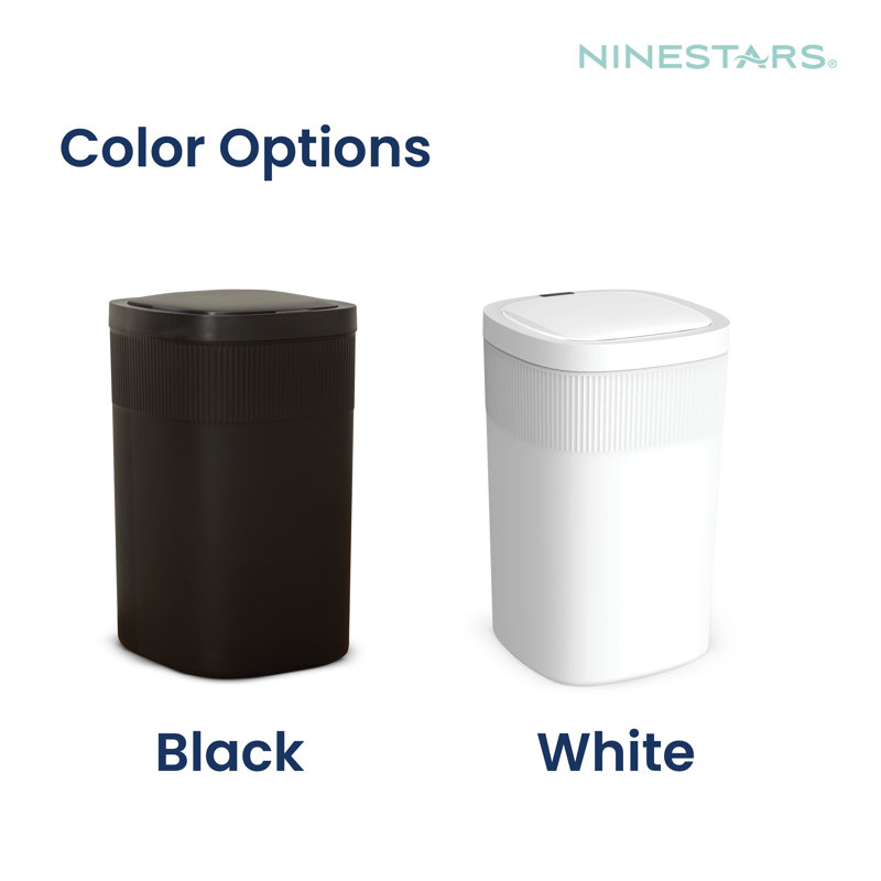 Ensemble de poubelle automatique 13 gallons et 3,2 gallons Ninestars Le meilleur pour la cuisine et la salle de bain, poubelle en plastique, robinet n'importe où, ensemble de poubelle à capteur sans contact Montion CB-DZT-50-36 / 12-36BK