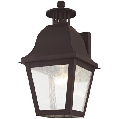 7 in 1 Light Outdoor Wall Lantern Pendant Lighting Fixture Seeded Glass Shade.