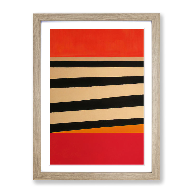 Retro - Framed Print, 46cm H x 34cm W x 2cm D, Oak
