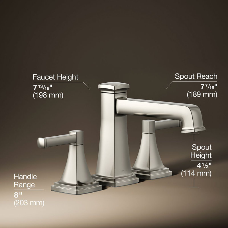 Garniture de robinet de baignoire avec bec inverseur Riff, Nickel poli éclatant