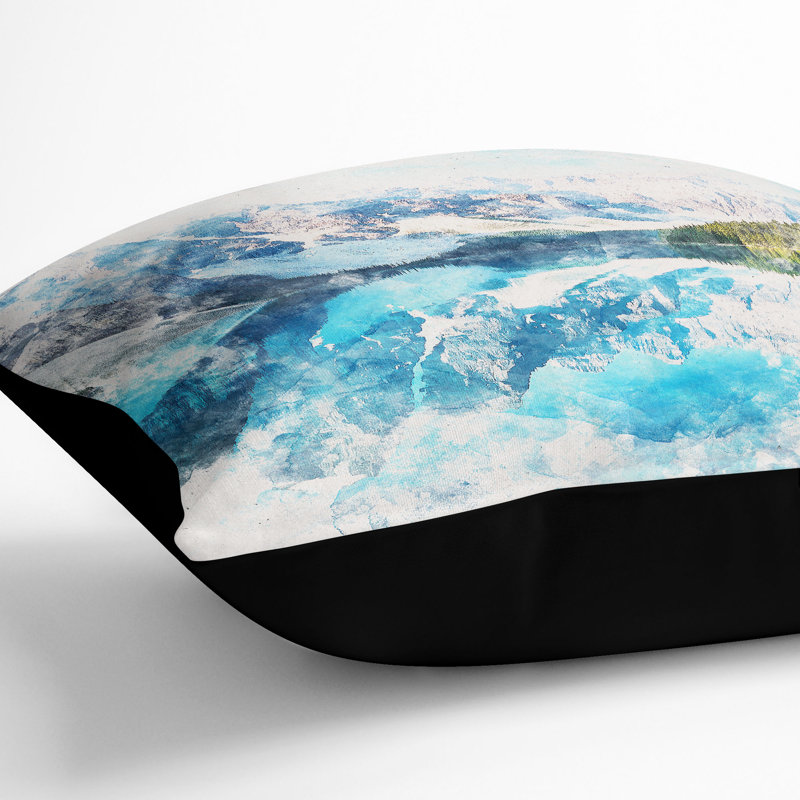 Abstract Square Cushion, Black, 55cm H x 55cm W x 20cm D