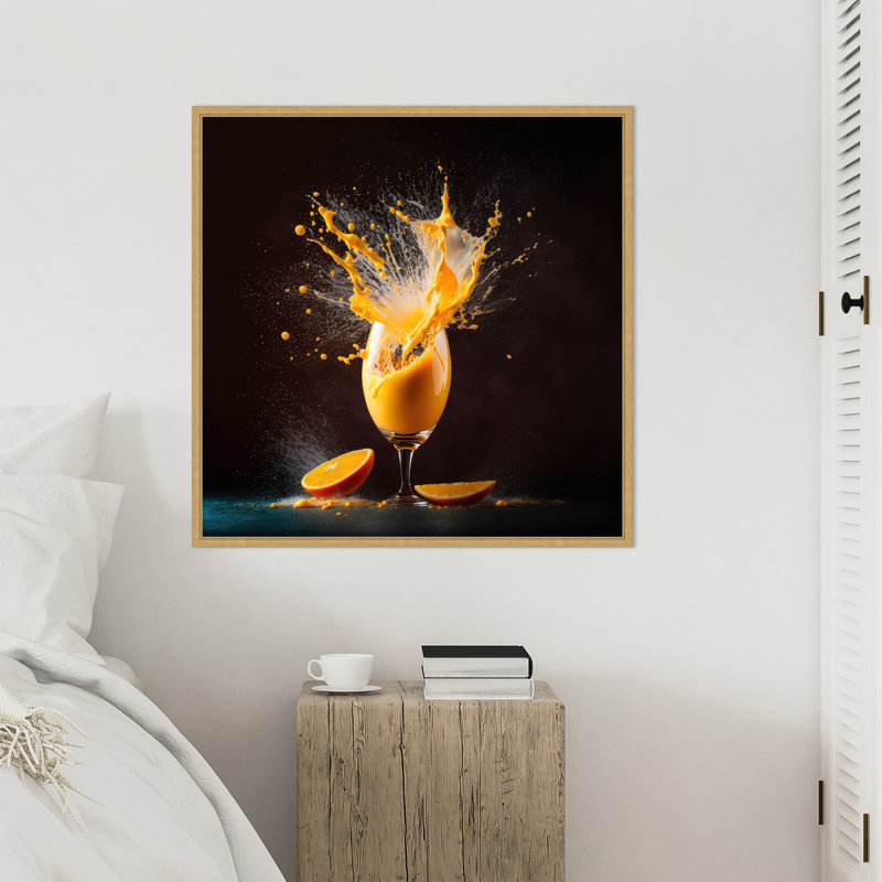 «Mimosa Splash» par Reginald, reproduction d'art sur toile encadrée, H 30 po x l 30 po