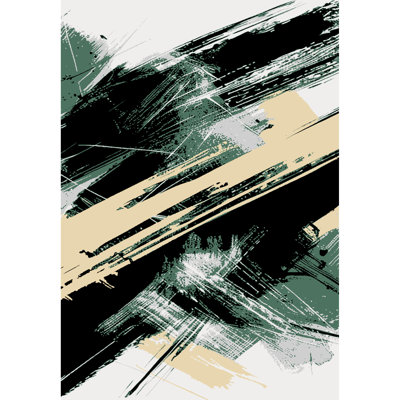 Galaxy Series Abrstract Black/Gray/Ivory/Beige Area Rug