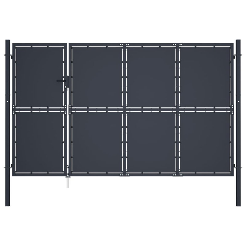 Malkhas Anthracite Metal Gate, 200cm H x 350cm W