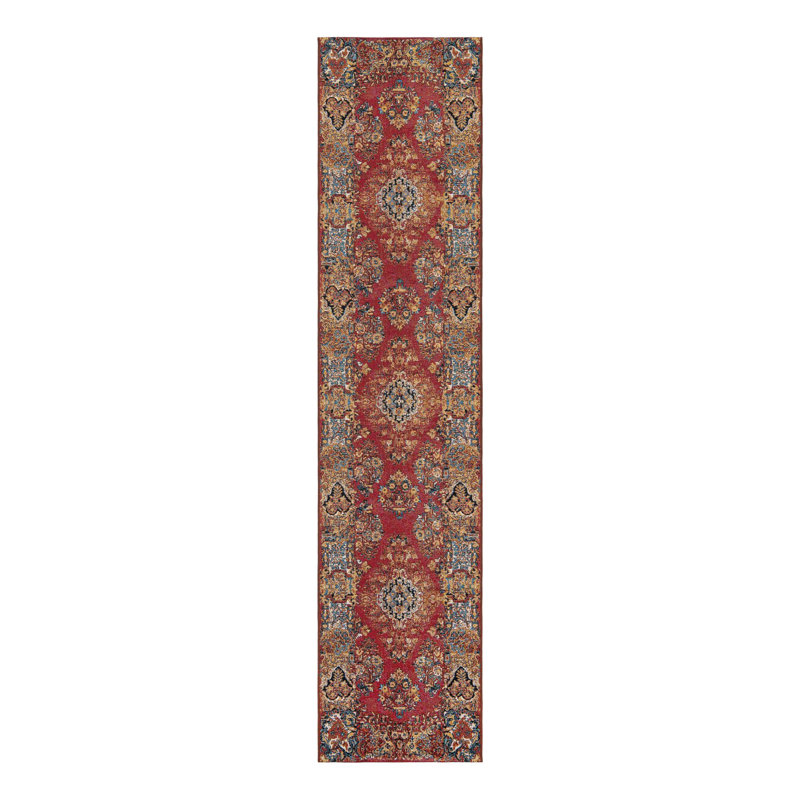 Indoor/Outdoor Traditional Area Rug, Runner 2'7" x 12'