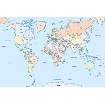 Schreibtischunterlage World Map