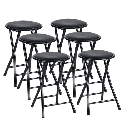 Amron Faux Leather Padded Stackable Folding Chair Folding Chair Set