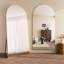 Très grand miroir de plancher arqué sans cadre pleine longueur avec support, miroir mural ou incliné pour chambre à coucher, salle de gym à domicile, salon, entrée-293024582-293024601