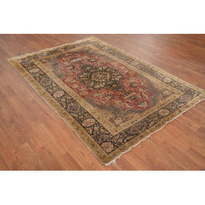 Tapis de teinture végétale 100% soie pré-1900 4 x 6