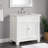 Aiyza 36 in. W x 22 in. Single Sink Freestanding Bath Vanity in Matte White with Carrara Marble Top-303720335