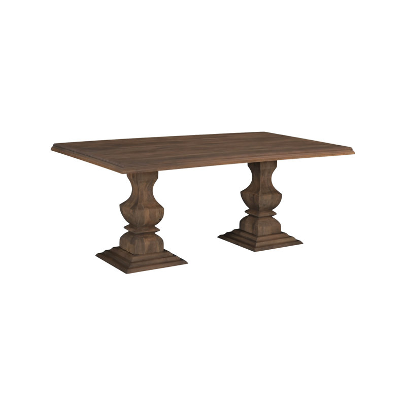 Josiane Solid Wood Rectangular Dining Table, 96"L x 42"W, Natural