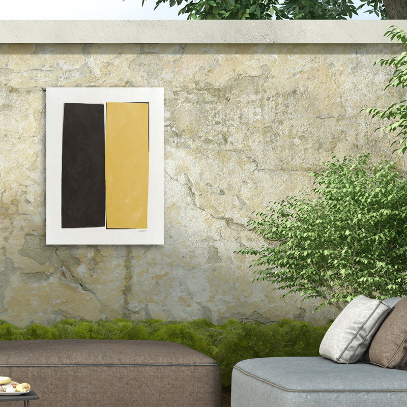 Toile neutre Mike Schick, H 19 po x l 14 po, Noir / brun clair