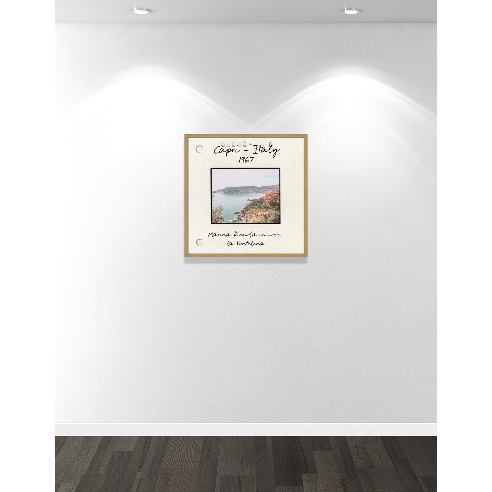 Ritona "Capri, Italy - Marina Piccola" Print, Natural Single Picture Framed Paper, 27.5" H x 27.5" W x 0.75" D