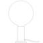 Knuckle Table Lamp In Oak + Sphere IV