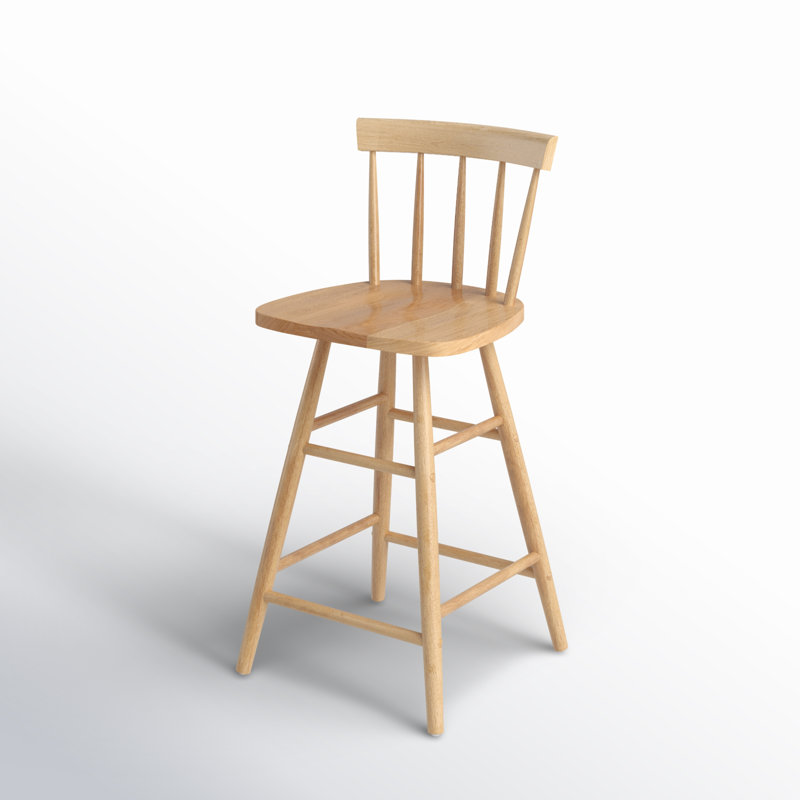 Bismarck Tally Wood Counter Stool, Natural