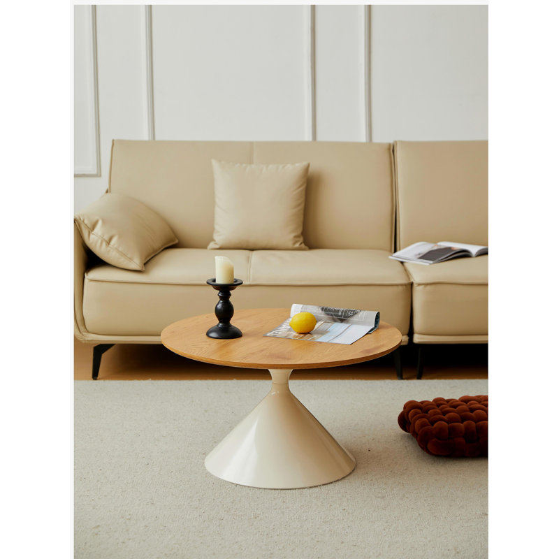 TABLE RONDE BLANC + BOIS