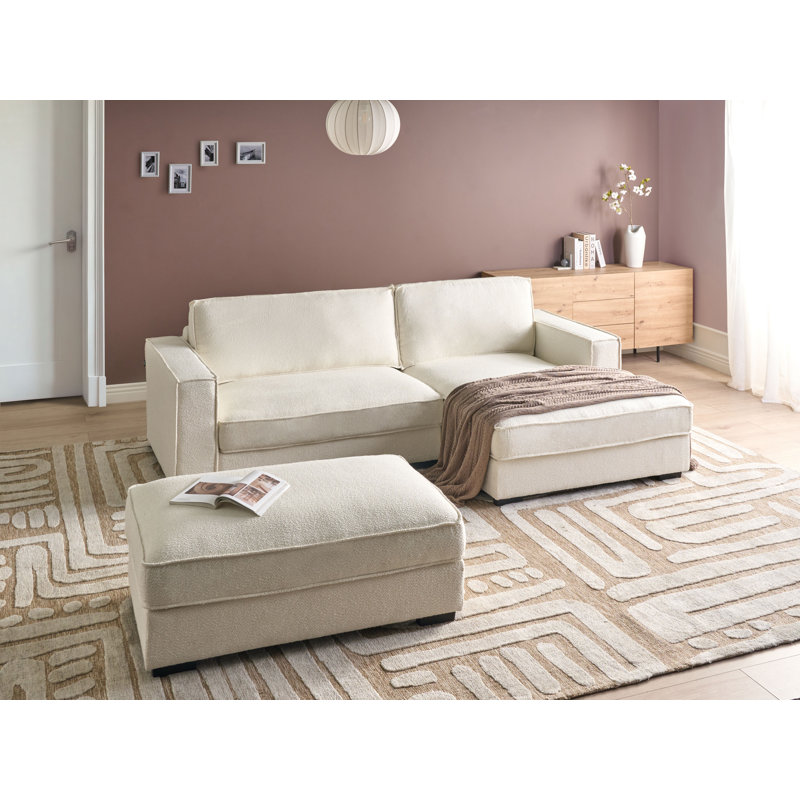 Corner Sofa Boucle Left Hand, Off-White