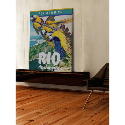 Travel Poster Rio' Painting Print on Wrapped Canvas -  Marmont Hill, MH-CSTLCT-94-C-24