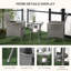 Wicker and Steel Patio Dining Set Table,-1011681984-1011681985