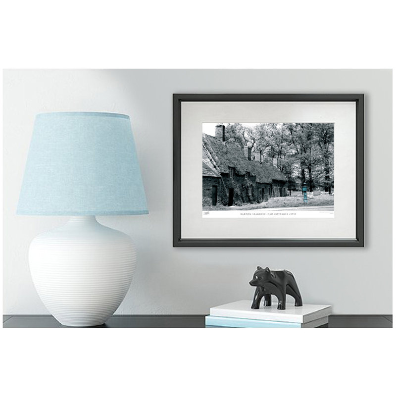 Barton Seagrave, Old Cottages C1955 by Francis Frith - Single Picture Frame Print, 60cm H x 80cm W x 2.3cm D