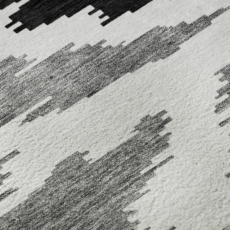 Tapis noir de qualité supérieure lavable à la machine, Rectangle 1 pi 8 po x 2 pi 6 po