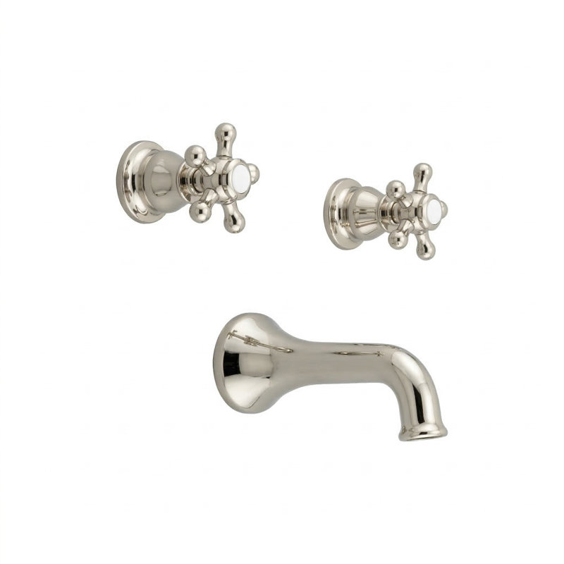 Ensemble de robinet de baignoire encastré Rio Grande, Nickel poli