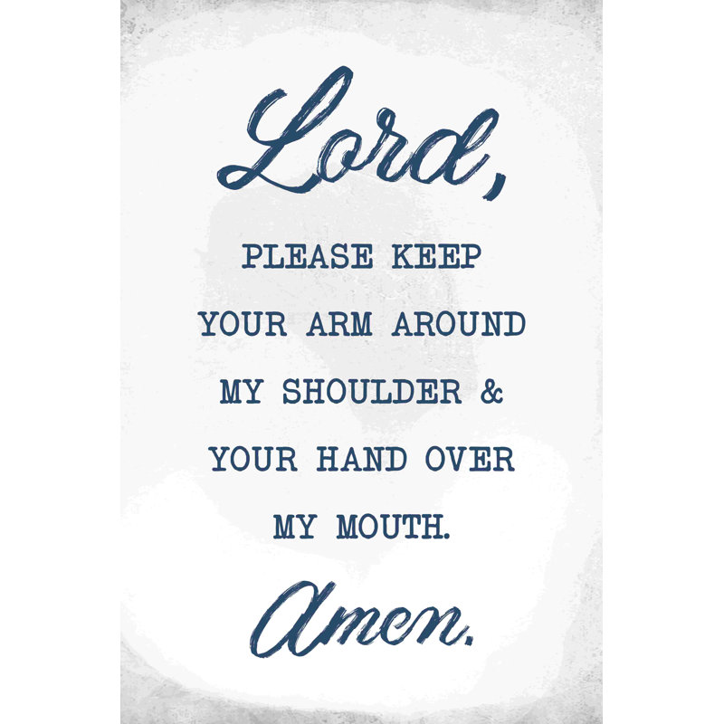 «Lord Hand over My Mouth», impression sur toile tendue, H 18 po x l 12 po