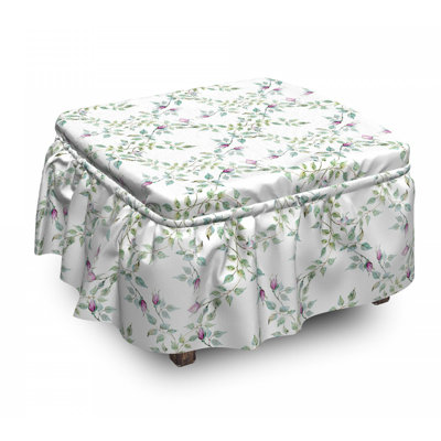 Housse pour repose-pieds twiggy rose branches