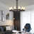 12-Light Dimmable Wagon Wheel Chandelier-2052302941