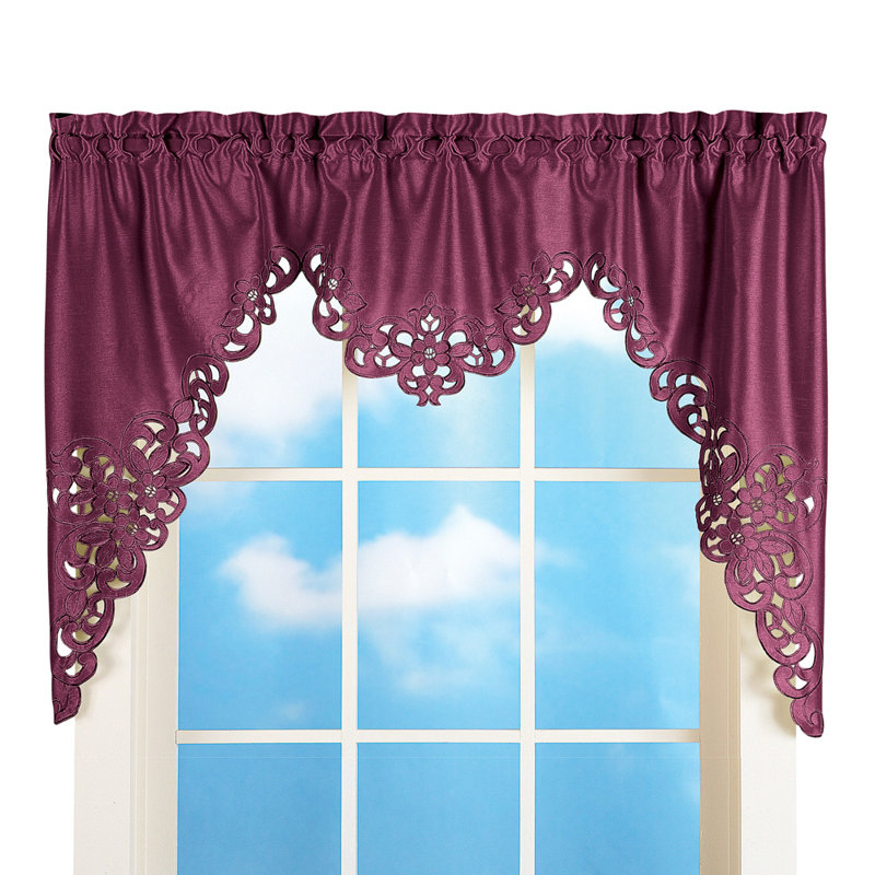 Moreau Pointed Window Valance, Burgundy