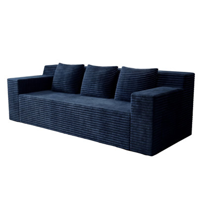 71" 3-Seater Sofa, Corduroy Fabric Deep Seat Couches, Loveseat Sofa, No Assembly Needed