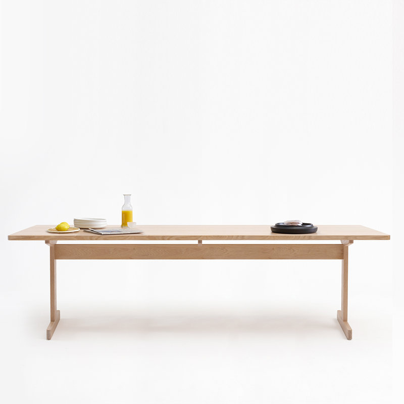 KufenKarl Solid Wood Dining Table, 29" H x 95" L x 32.75" D, Oak Nature