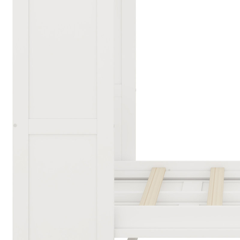 Lit escamotable peu encombrant, se plie parfaitement dans une armoire pour un usage quotidien, Simple, Blanc