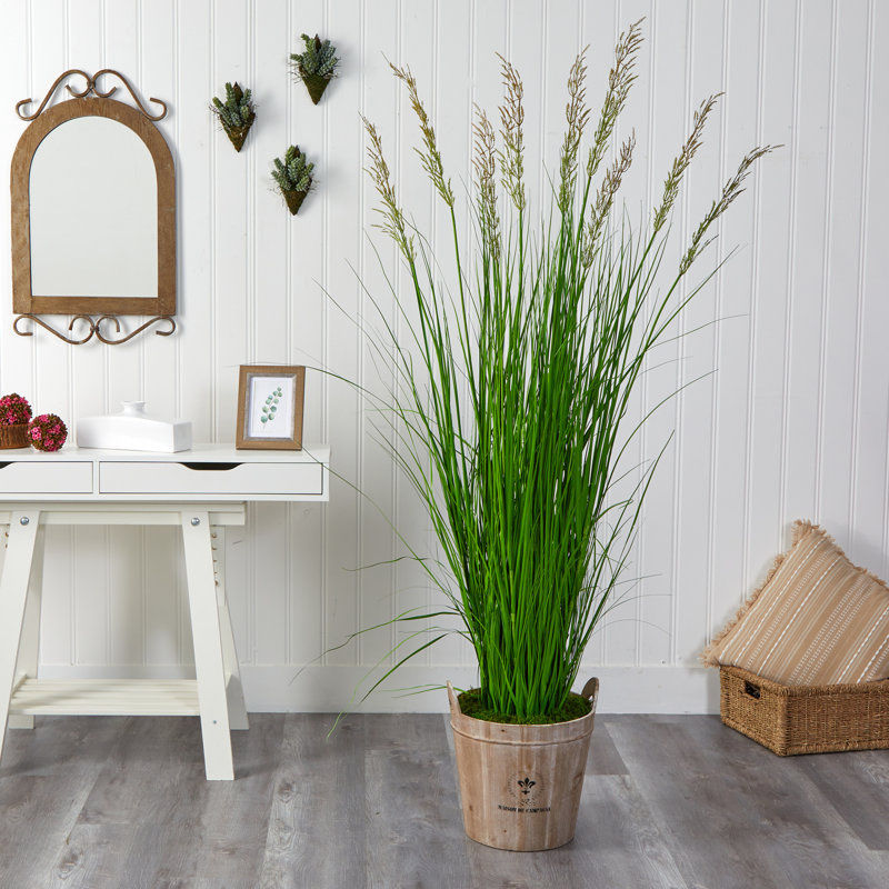 Gazon artificiel en pot, H 64 po x l 19 po x P 19 po, Vert