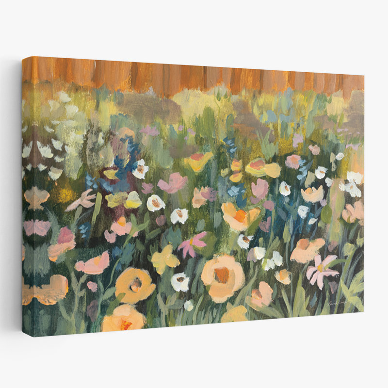 Art de l'arrière-cour - fleurs vertes, H 16 po x l 24 po