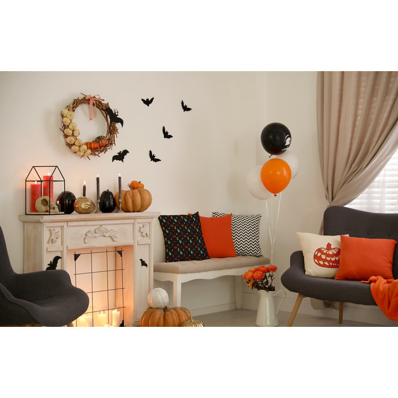  Housse de coussin décoratif en polyester par E by Design, Noir, 16 po x 16 po